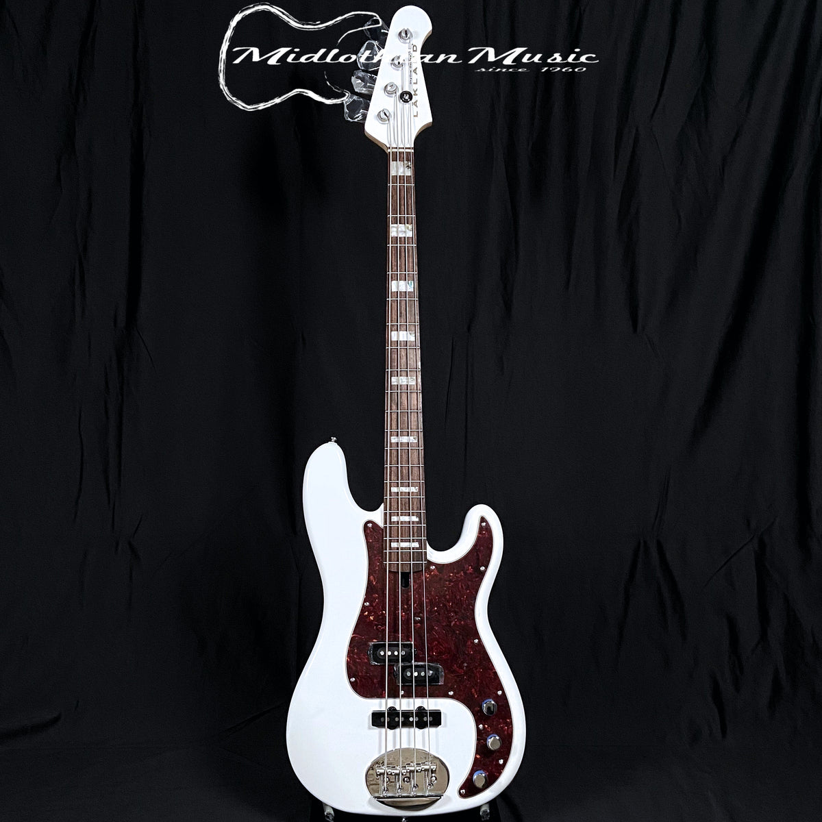 Lakland Skyline 44-64 Custom PJ - 4-String Bass - White Gloss w/Tortoi