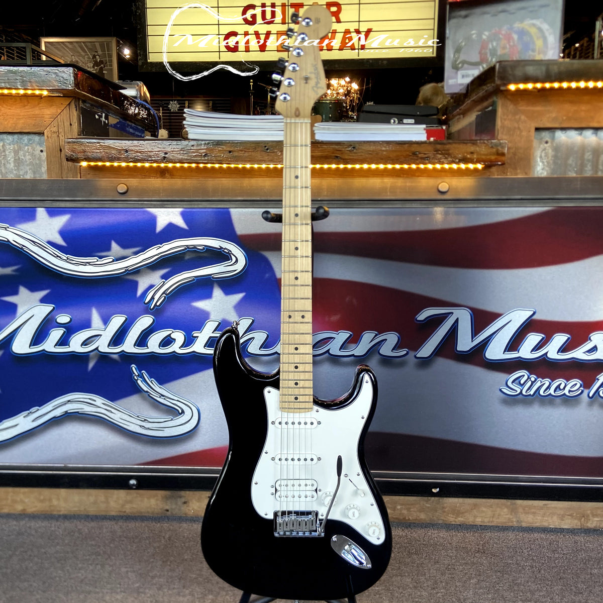 Fender USA 2004 Stratocaster Standard HSS - Black Finish w/Blue Fender