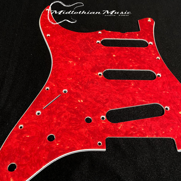 Fender Stratocaster Pickguard LEFTY - Red Tortoise Finish - USED