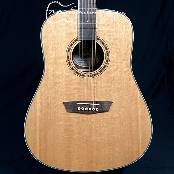 Washburn WD10SLH - Heritage Series - Left Handed Acoustic Guitar - Natural Gloss Finish