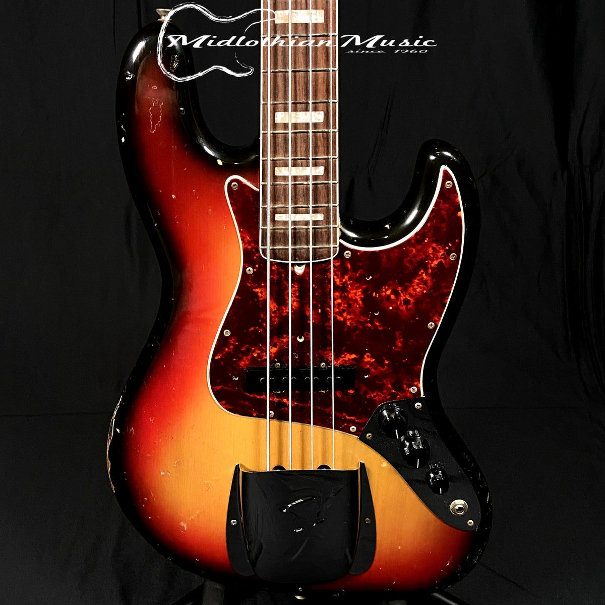 Fender 1966 Vintage USA 4-String Jazz Bass - Sunburst Gloss Finish w/C
