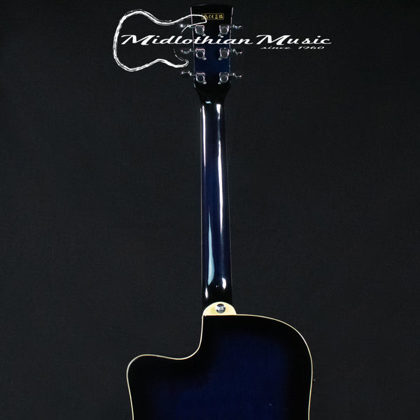 Ibanez PF15ECETBS Performance Series - Acoustic-Electric Guitar- Transparent Blue Sunburst Gloss Finish