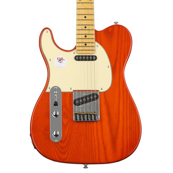 G&L Tribute ASAT Classic - Left Handed Solidbody Electric Guitar - Clear Orange Finish