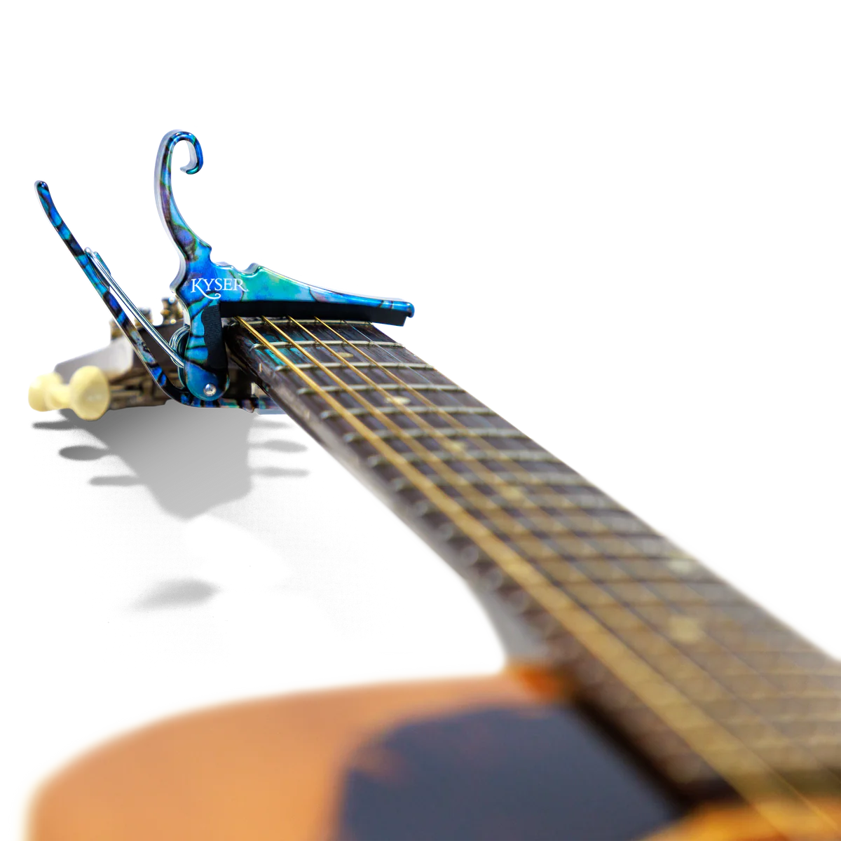Kyser QuickChange 6String Acoustic Guitar Capo Abalone Finish