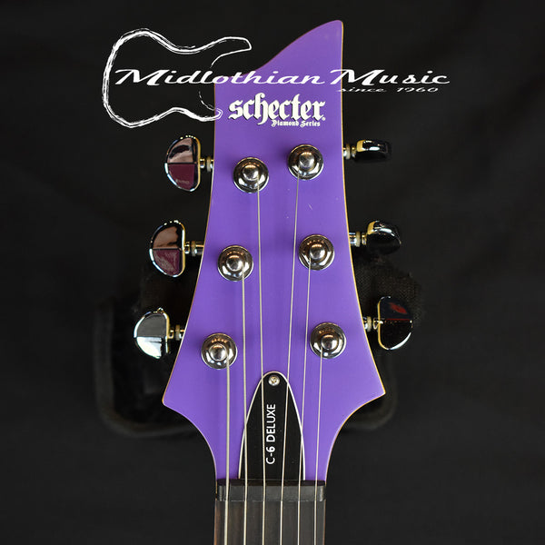 Schecter C-6 Deluxe Electric Guitar - Satin Purple Finish