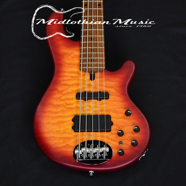 Lakland Skyline 55-02 Deluxe Bass Guitar - Satin Cherryburst (220118059)