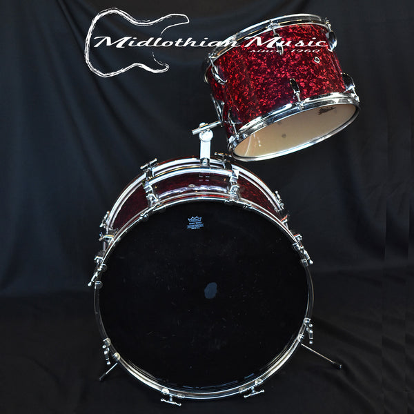 Vintage Red 3-Piece Drum Set USED