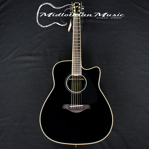 Yamaha FGX830C - Acoustic/Electric Dreadnought Cutaway Guitar - Black Gloss Finish