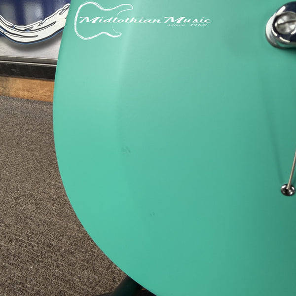 Schecter C-6 Deluxe - 6-String Electric Guitar - Satin Aqua Finish USED