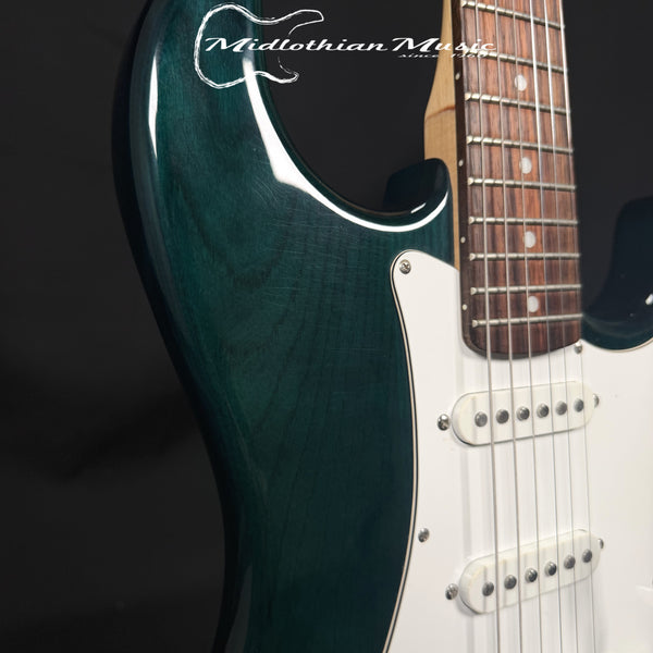 Austin - Strat Style 6-String Electric Guitar - Green Gloss Finish USED