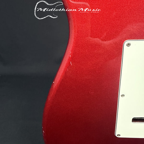 Austin - Strat Style 6-String Electric Guitar - Candy Apple Red Gloss Finish USED