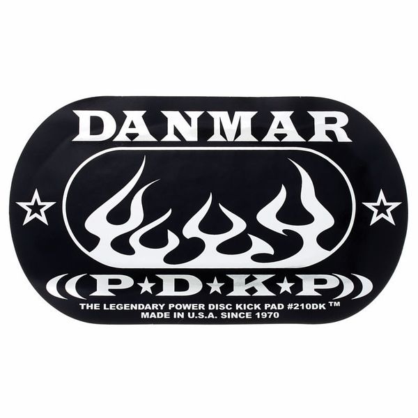 Danmar 210DKF Bass Drum Doublepad - Black/Silver Flames Finish