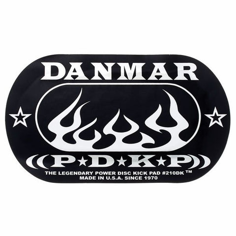 Danmar 210DKF Bass Drum Doublepad - Black/Silver Flames Finish
