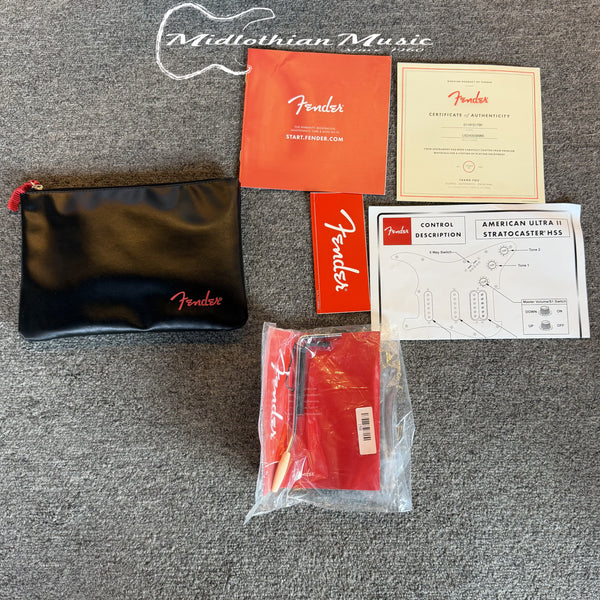 Fender American Ultra II Stratocaster HSS Electric Guitar - Texas Tea & Ebony Fingerboard w/Case USED