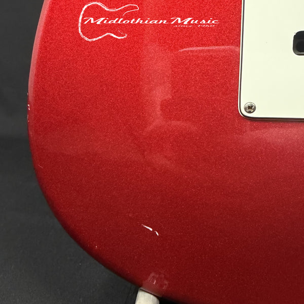 Austin - Strat Style 6-String Electric Guitar - Candy Apple Red Gloss Finish USED