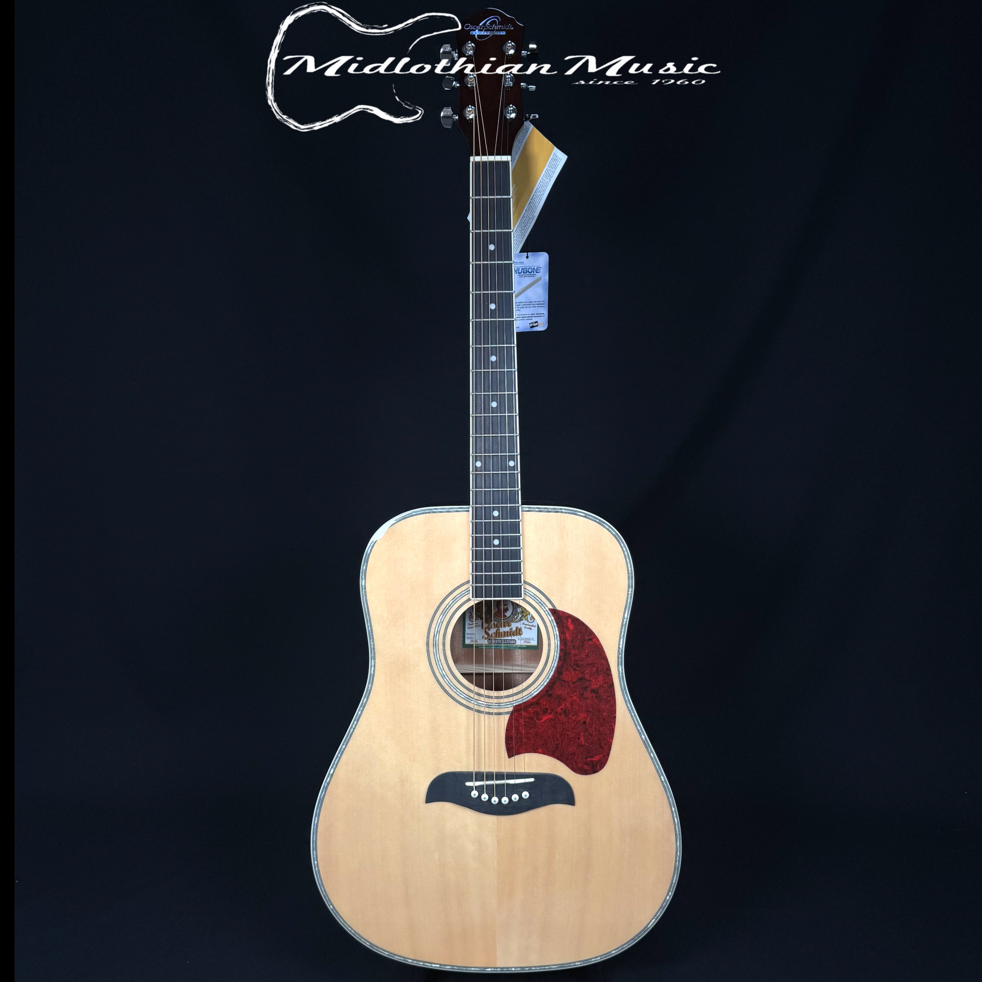 Oscar Schmidt - OG2 Dreadnought 6-String Acoustic Guitar - Natural Glo