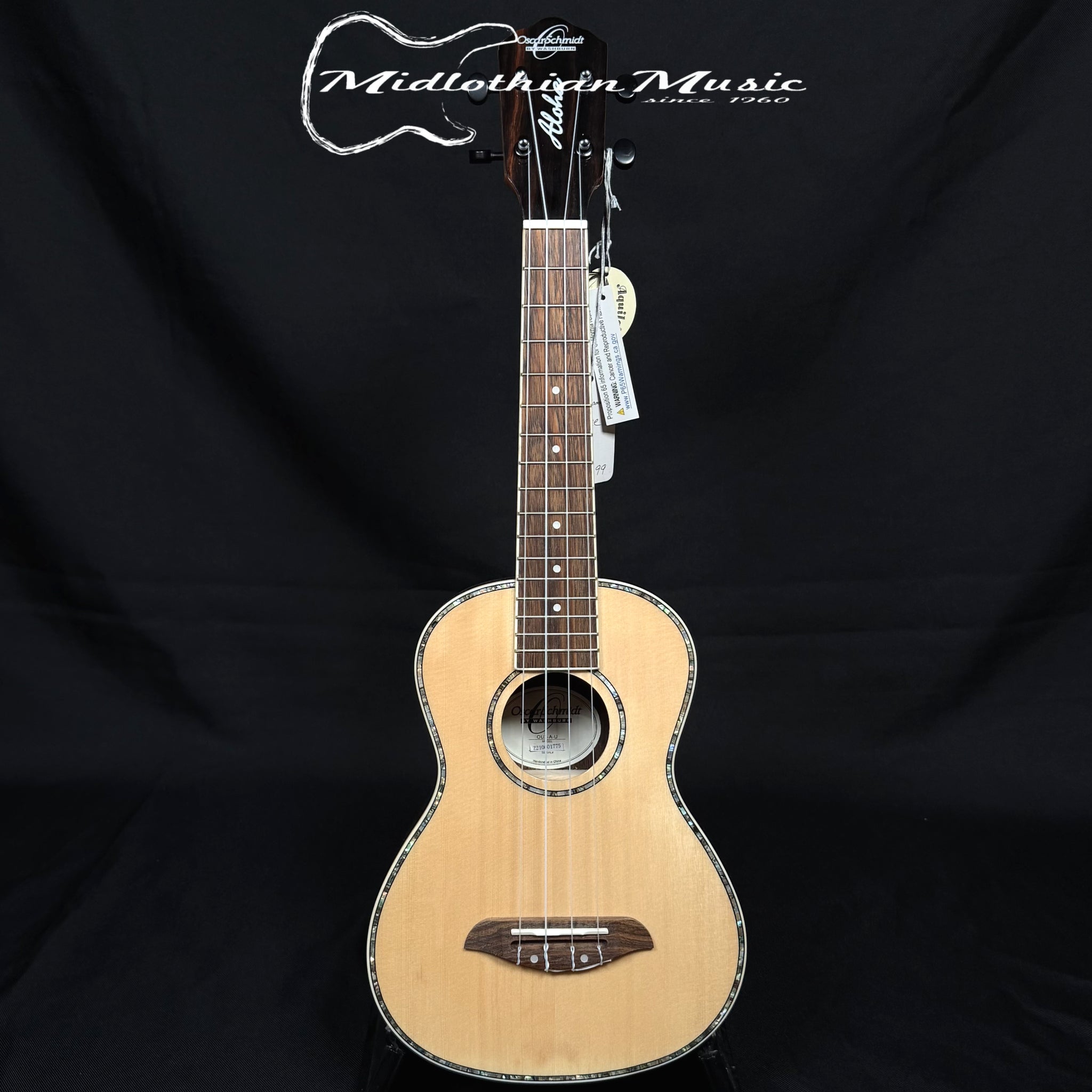 Oscar Schmidt - OU3-A-U Concert Ukulele - Natural Gloss Finish