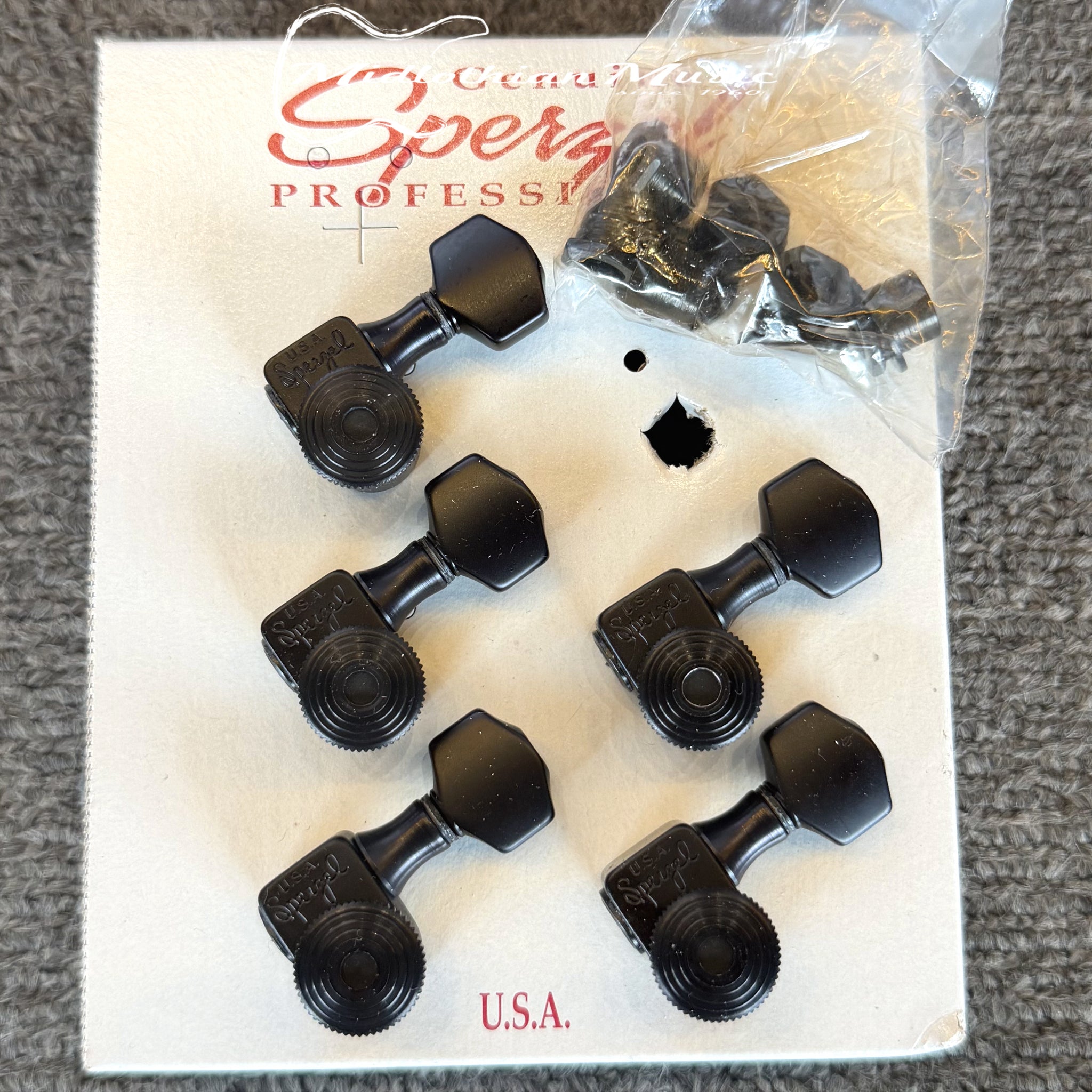 Sperzel 6L T/L Black Locking Tuners - Sold Individually! (Missing One Short Post)
