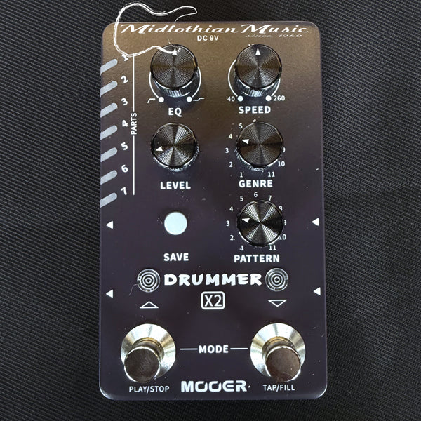 Mooer Drummer X2 - Drum Effect Pedal w/Power Supply & USB Cables USED