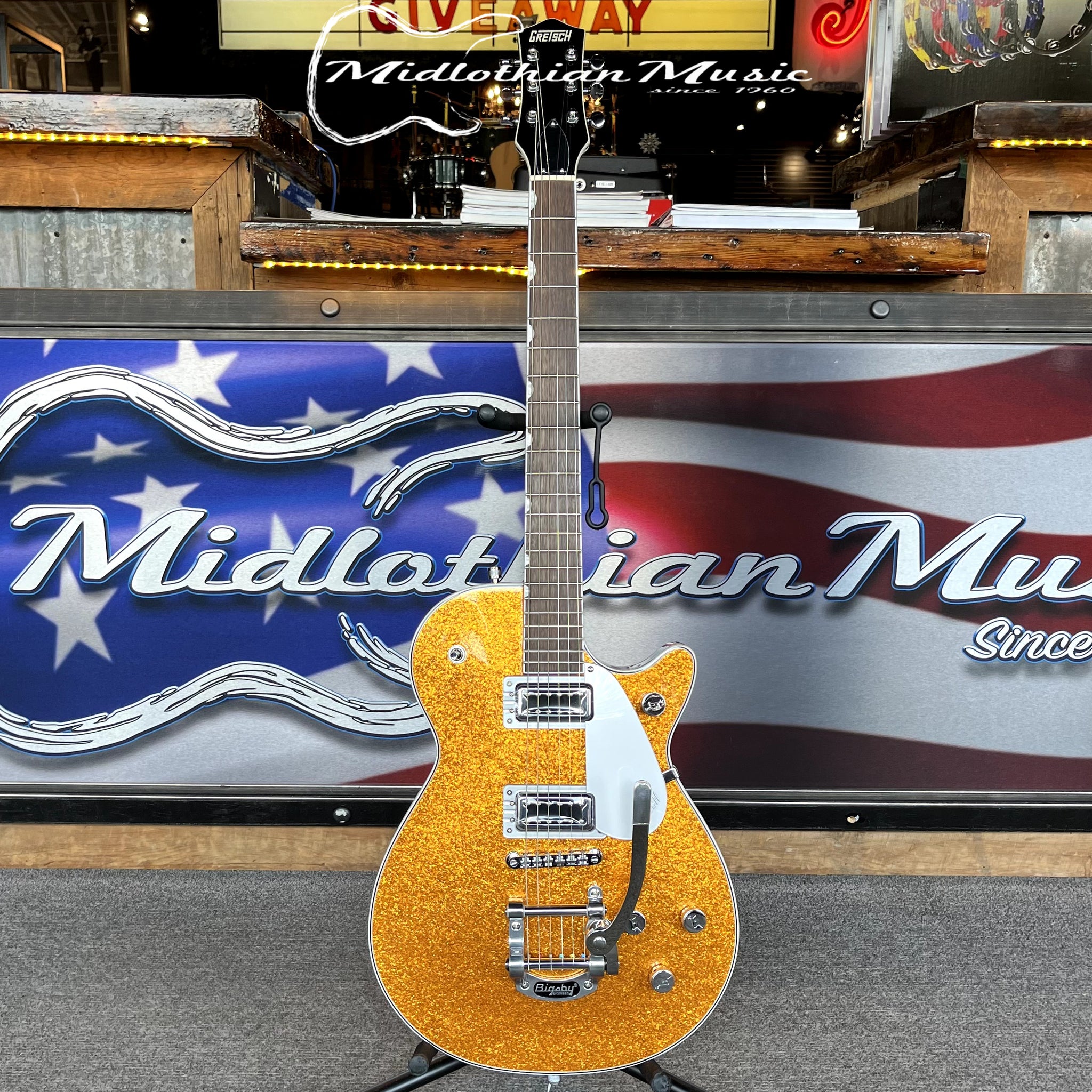 Gretsch - G5230T Electromatic Sparkle Jet FT Single-Cut w/Bigsby - Gold Sparkle Finish