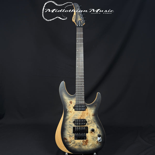 Schecter - Reaper-6 FR (Floyd Rose) Electric Guitar - Satin Charcoal Burst Finish