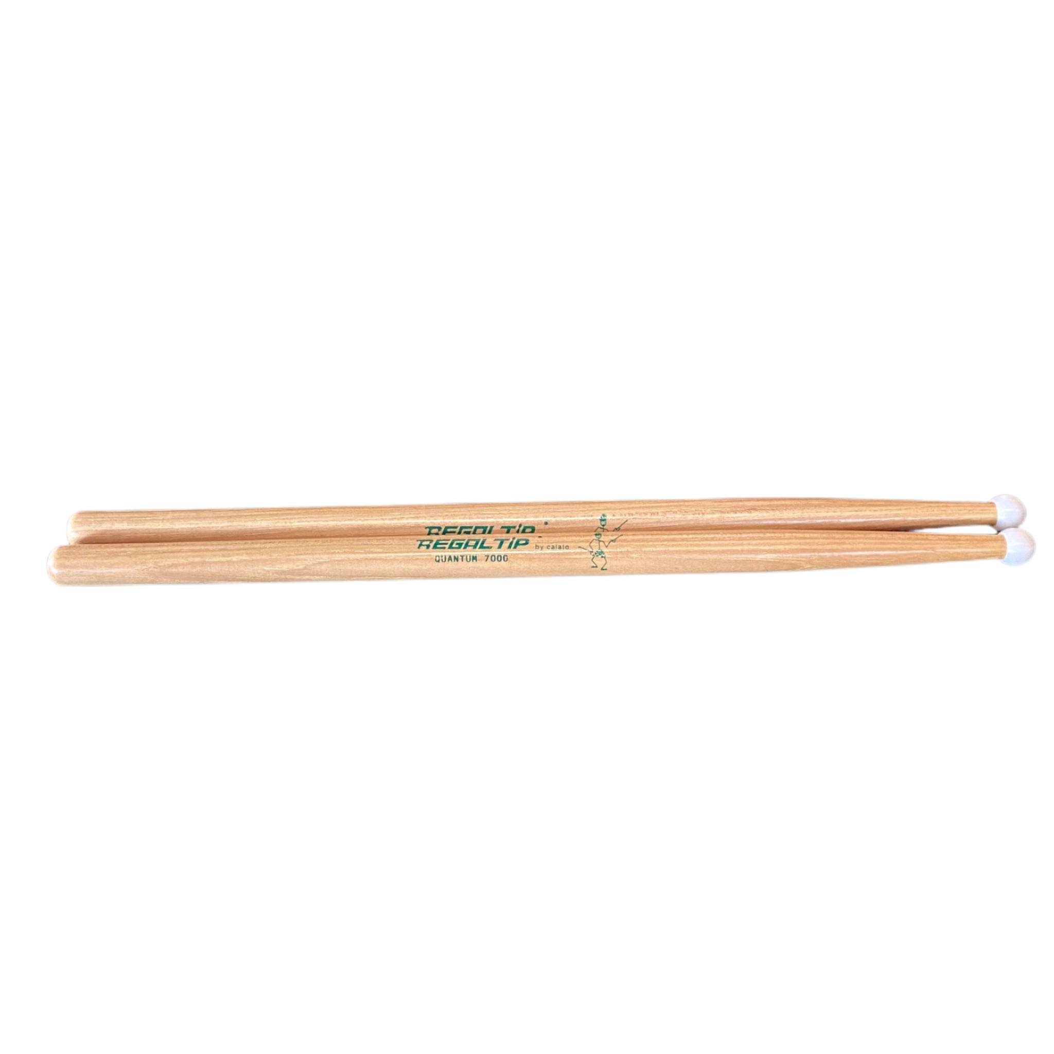 Regal Quantum 7000 By Calato - Nylon Tip US Hickory Drum Sticks - (1 Pair) (RARE w/Green Stick Man)