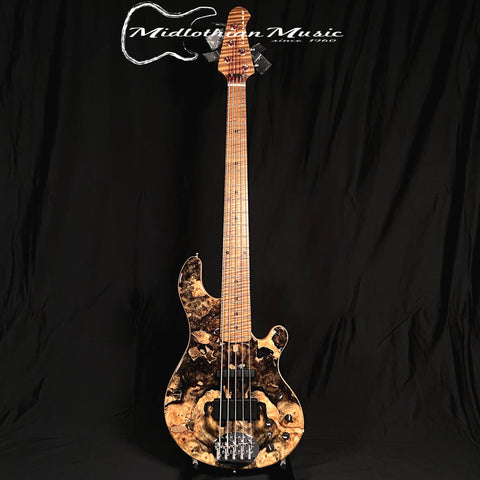 Lakland USA 55-94 Custom Deluxe - 5-String Bass - Buckeye Burl Gloss Finish w/Case (7937)