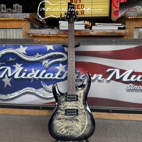 Schecter - C-6 Plus - Left Handed Guitar - Charcoal Burst Gloss Finish