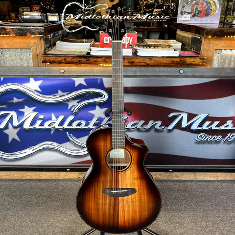 Breedlove - ECO Pursuit Exotic S KOA - Concert CE - Acoustic-Electric Guitar - Edgeburst Gloss Finish