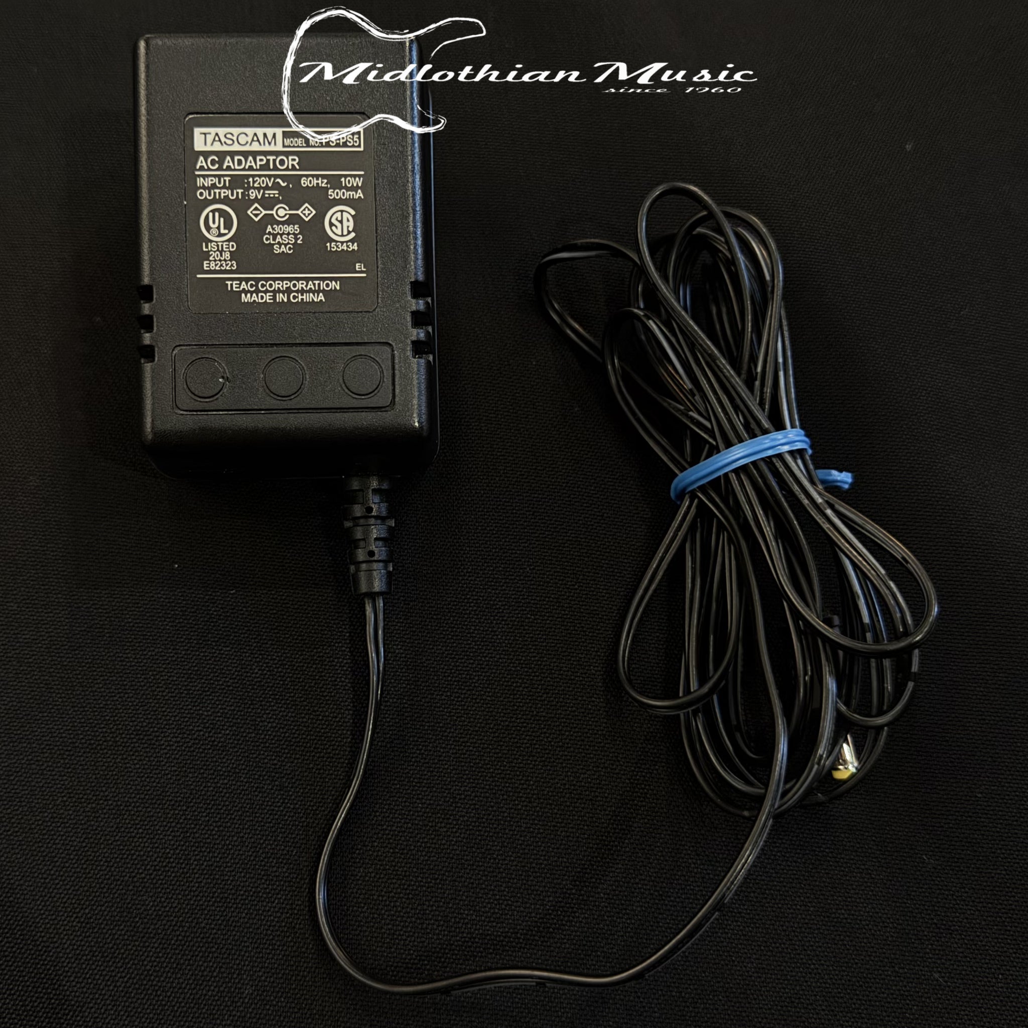 Tascam PS-PS5 AC Adaptor 9V 500mA USED