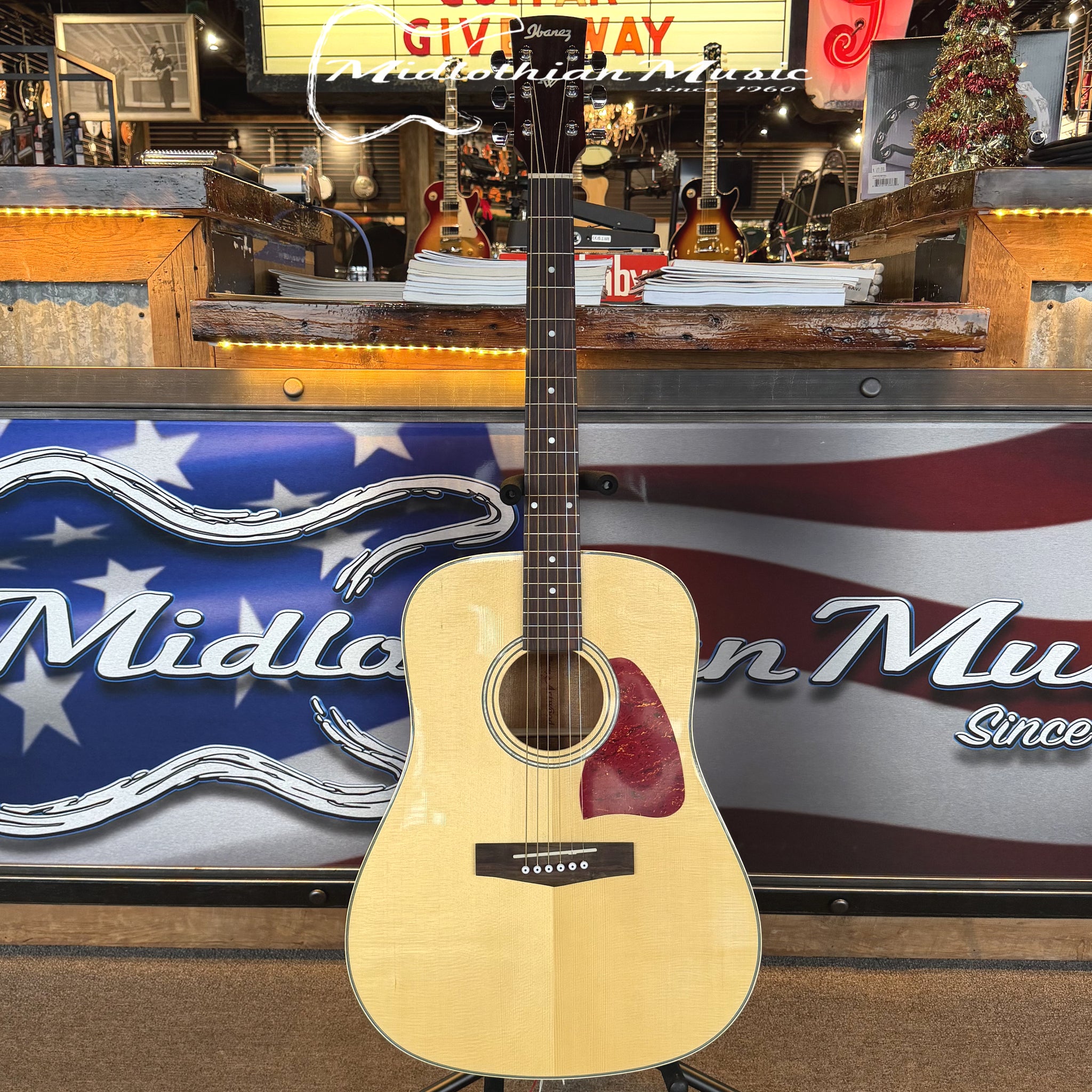 Ibanez AW12-NT - 6-String Dreadnought Acoustic Guitar - Natural Gloss USED