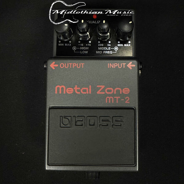 Boss MT-2 Metal Zone Distortion Effect Pedal w/Original Box & Paperwork USED