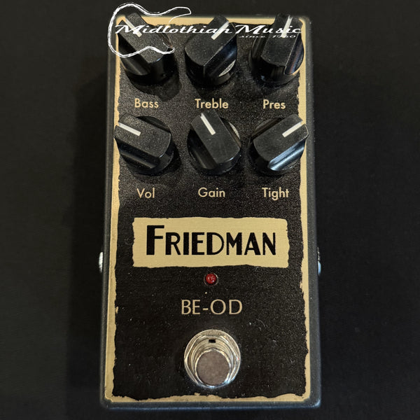 Friedman BE-OD Overdrive Pedal - Black/Gold Finish USED