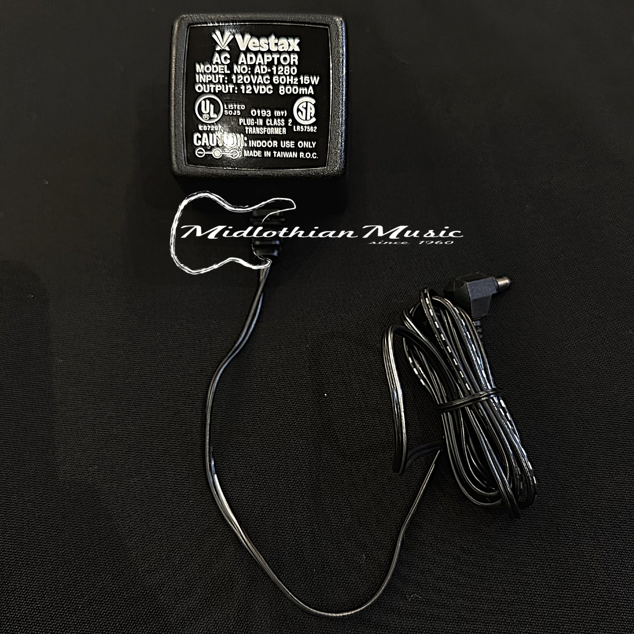 Vestax AC Adaptor AD-1280 12VDC 800mA USED