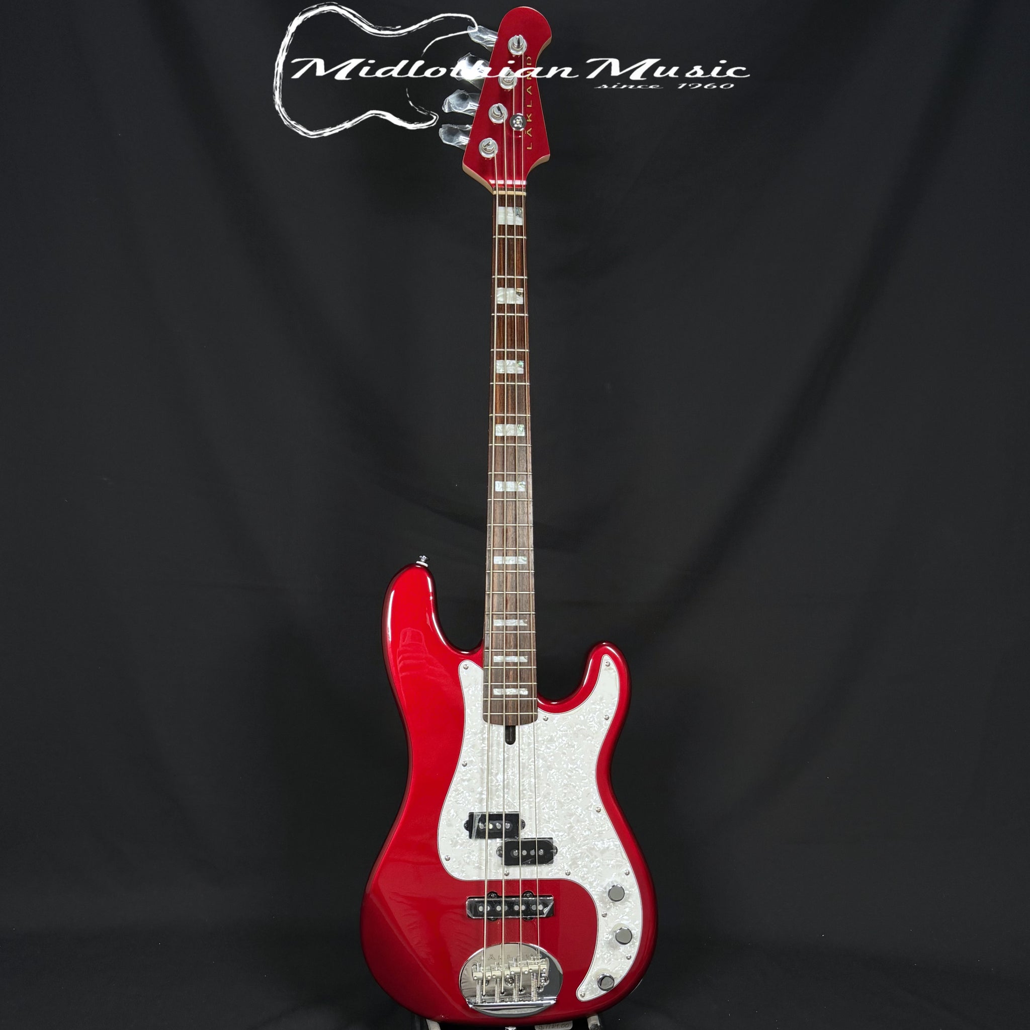 Lakland 44-64 Skyline Custom PJ - 4-String Bass - Candy Apple Red Limi