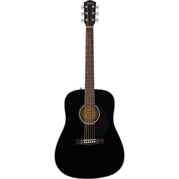 Fender - CD-60S Dreadnought 6-String Acoustic Guitar - Black Gloss Finish