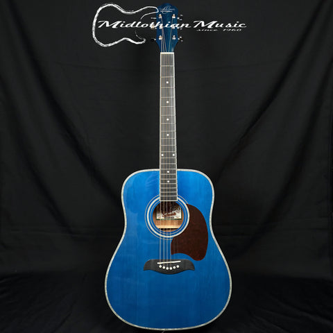 Oscar Schmidt - OG2 Dreadnought 6-String Acoustic Guitar - Blue Finish