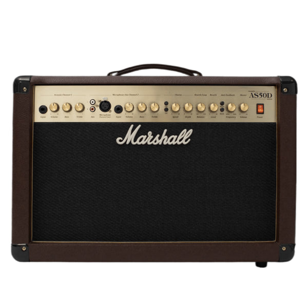 Marshall AS50D 50-Watt 2x8" - 2-Channel Acoustic Combo Guitar Amplifier - Brown