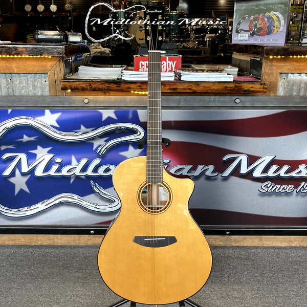 Breedlove - Organic Performer Pro Dreadnought Concerto CE Acoustic-Electric Guitar w/Case - Aged Toner & Suede Burst Back Finish