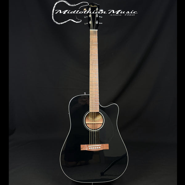 Fender - CD-60SCE Dreadnought Acoustic/Electric Guitar - Black Finish