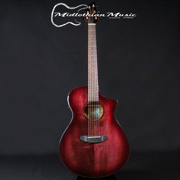 Breedlove ECO Collection - Pursuit Exotic S Concert CE - Acoustic-Electric Guitar - Pinot Noir Burst Finish