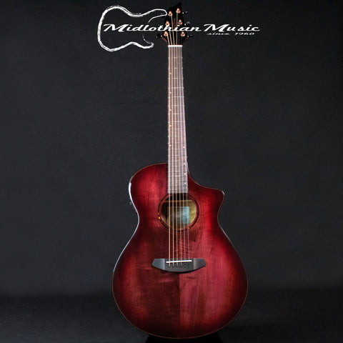 Breedlove ECO Collection - Pursuit Exotic S Concert CE - Acoustic-Electric Guitar - Pinot Noir Burst Finish