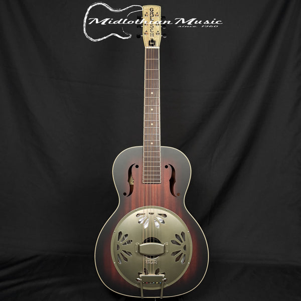 Gretsch G9241 Alligator Biscuit Round-Neck Acoustic/Electric Resonator Guitar - 2 Color Sunburst