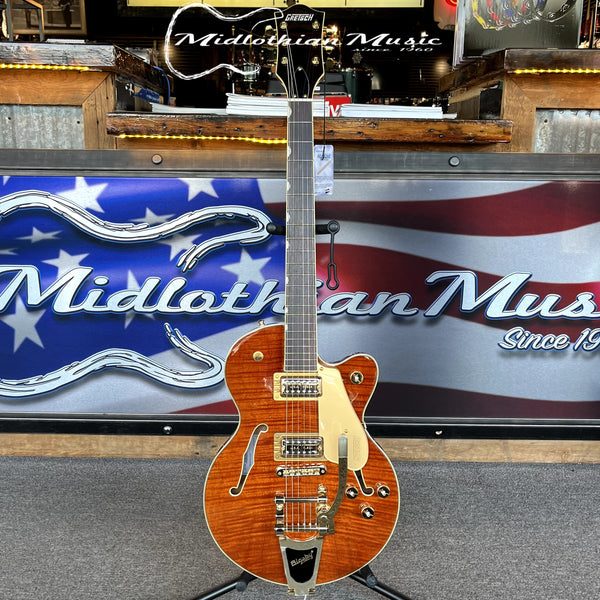 Gretsch - Electromatic LTD Flame Okoume Broadkaster Jr. - Single-Cut w/Bigsby - Roundup Orange Stain Finish