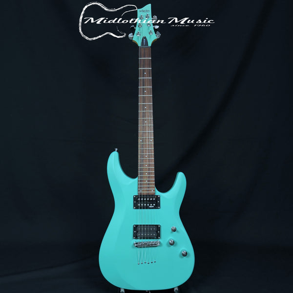 Schecter C-6 Deluxe - 6-String Electric Guitar - Satin Aqua Finish USED