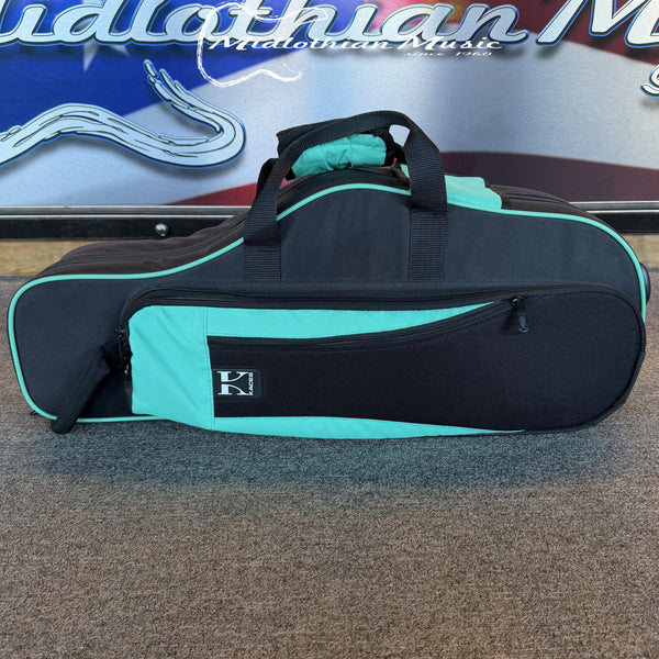 Kaces - Alto Saxophone Case (KBOASTL) - Teal Finish USED