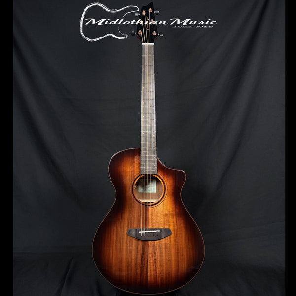 Breedlove - ECO Pursuit Exotic S KOA - Concert CE - Acoustic-Electric Guitar - Edgeburst Gloss Finish