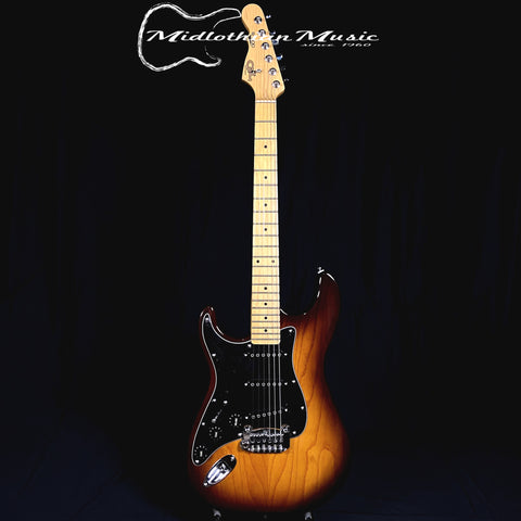 G&L Tribute Series - S500 - Left Handed Electric Guitar - 3-Tone Tobacco Sunburst Gloss Finish