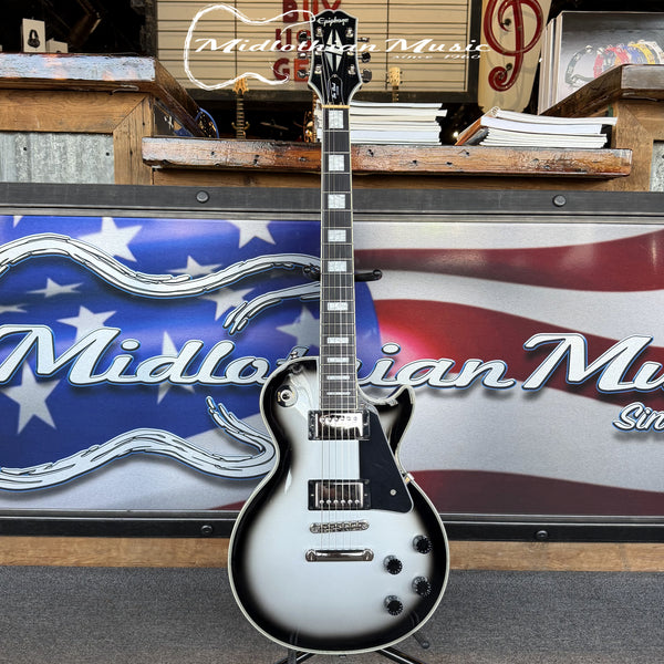 Epiphone - Les Paul Custom - Limited-Edition Electric Guitar - Silver Burst Gloss Finish USED