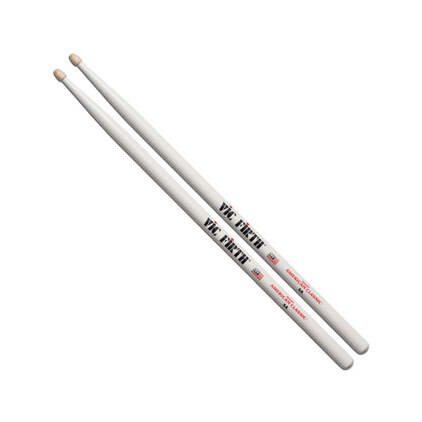 Vic Firth American Classic 5A Hickory Drumsticks - White Finish (1 Pair)
